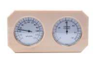 термометр с гигрометром банная станция очки восьмиугольник, липа, th-22l, банный эксперт