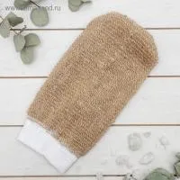 мочалка-варежка джутовая «релакс», 22×12 см