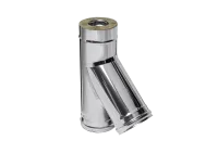 тройник феррум утепленный угол 135° нержавеющий (430/0,5мм)/зеркальный, ф130/200, по воде #