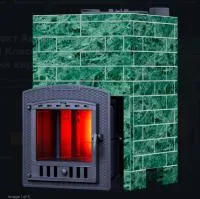 печь для бани gfs авангард 30п2 чугунная в облицовке gfs 940/40 классика талькохлорит (верх)