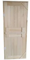дверь деревянная, глухая, осина сорт в, 2 петли 180*70 см, банный перец