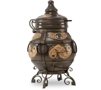 тандыр экотандыры шар черный, откидная крышка